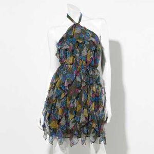 Princess Vera Wang Ruffled Halter Dress